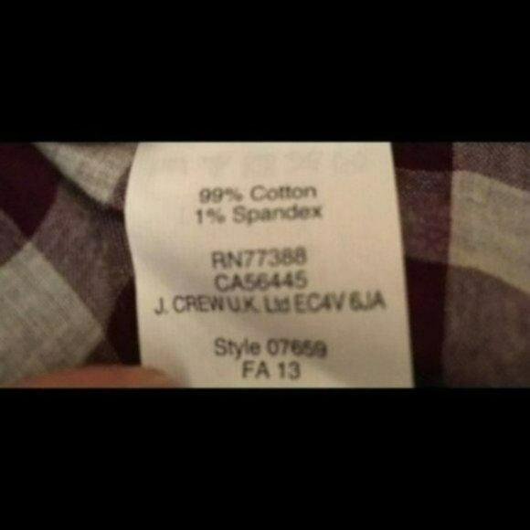 Madewell Mini Check Market Popover Plaid Print Purple and Gray, Size Medium - Picture 4 of 4